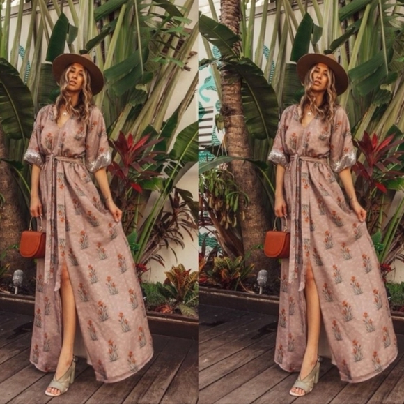 Anthropologie Sachin and babi Isolde floral sequin maxi dress - Picture 1 of 6